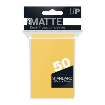 Ultra-Pro-50-Matte-Deck-Protector-Sleeves-Gelb